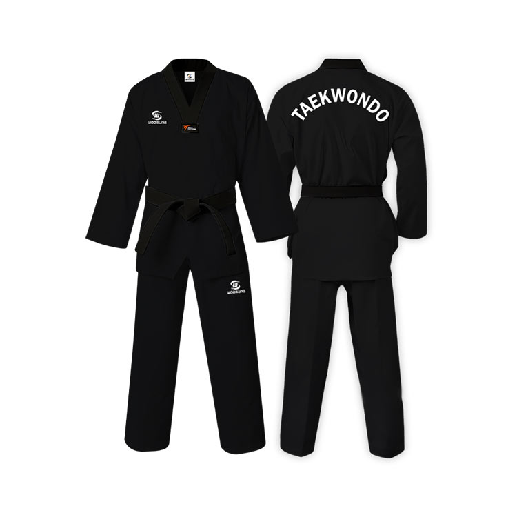 Schwarze Taekwondo -Uniform